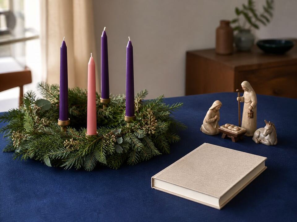 How a Fresh Evergreen Wreath Is Made and Kept: a related devotional object